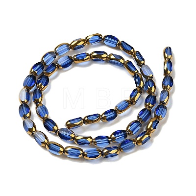 Electroplate Transparent Glass Beads Strands EGLA-Q127-A01-01C-1