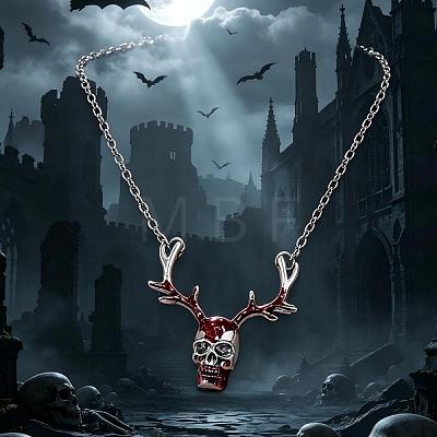 Halloween Gothic Zinc Alloy Pendant Necklaces QF2193-1-1