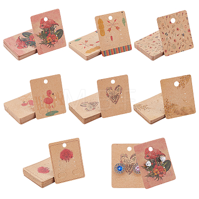140Pcs 7 Style Paper Jewelry Display Cards CDIS-SC0001-05-1