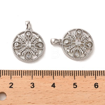 Brass Micro Pave Cubic Zirconia Pendants KK-P260-22P-1