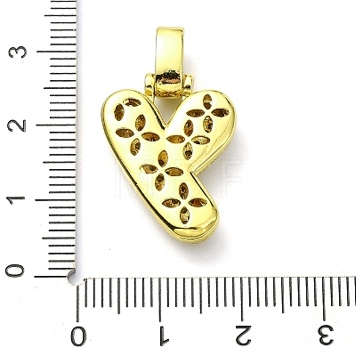 Brass Micro Pave Clear Cubic Zirconia Pendants KK-M279-01G-Y-1