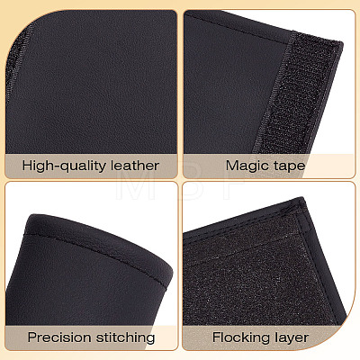 Eco-friendly Leather Car Door Handle Protective Cover FIND-WH0139-972B-1