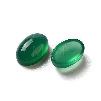 Natural Dyed & Heated Green Onyx Agate Cabochons G-F605E-23A-1