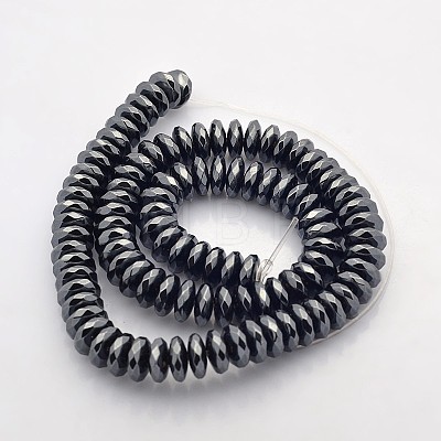 Electroplate Non-magnetic Synthetic Hematite Beads Strands G-J208I-01-1