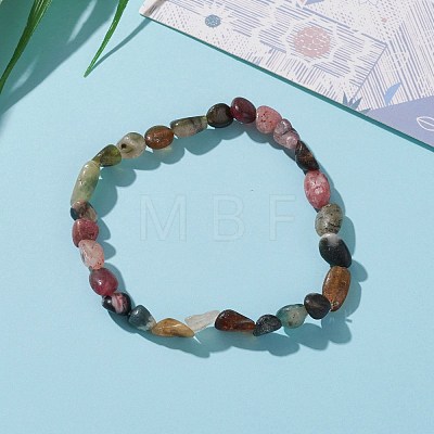 Natural Tourmaline Beads Stretch Bracelets BJEW-JB05879-03-1