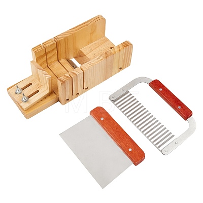 Wood Soap Cutter Set AJEW-WH0114-51-1
