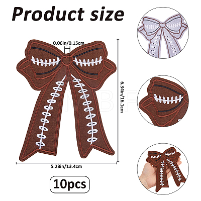 10Pcs Bowknot Embroidered Cloth Patch PATC-FH0001-38-1