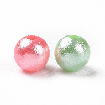 Imitation Pearl Acrylic Beads X-OACR-E013-29B-1