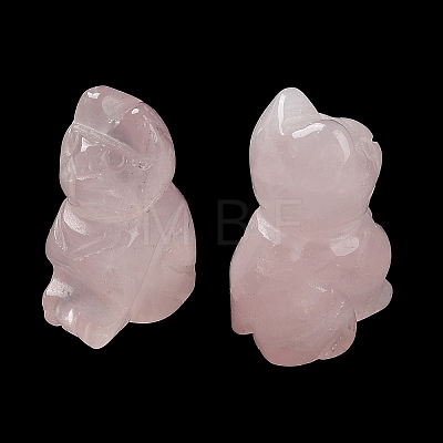 Natural Rose Quartz Carved Healing Figurines G-B062-04E-1