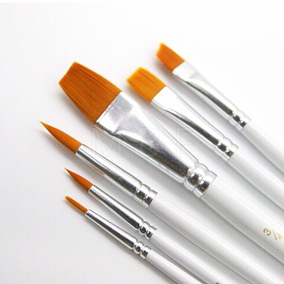 Wooden Paint Brushes Pens Sets AJEW-L072-20-1
