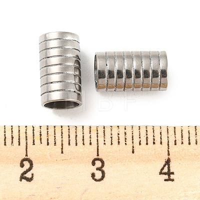 Non-Tarnish 201 Stainless Steel Tube Beads STAS-Z049-07P-1