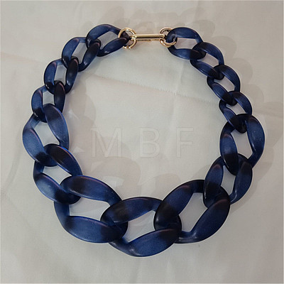 Frosted Acrylic Chunky Twisted Chain Necklacs for Women FS-WG1B9A7-11-1