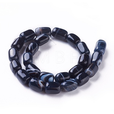 Natural Dyed Agate Beads Strands G-G775-B-06-1