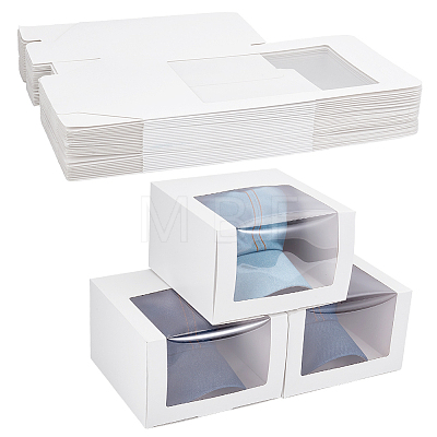 Paper Cap Hat Packing Boxes with Visible Window CON-WH0043-304C-1
