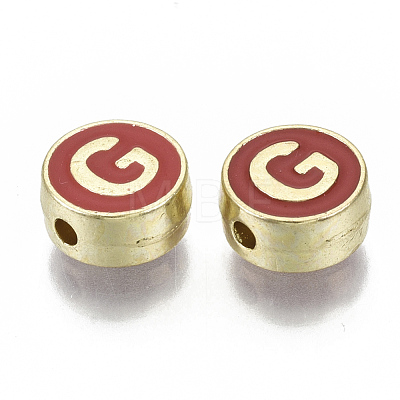 Alloy Enamel Beads X-ENAM-S122-028G-NR-1