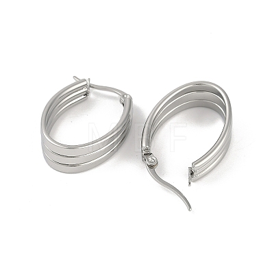 PVD Vacuum Plating 201 Stainless Steel Split Hoop Earrings for Women EJEW-F345-22P-1