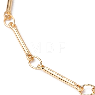 Brass Bar Link Chain Bracelet Making AJEW-JB01187-01-1