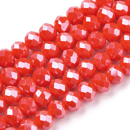 Electroplate Glass Beads Strands X-EGLA-A034-P10mm-A10-1