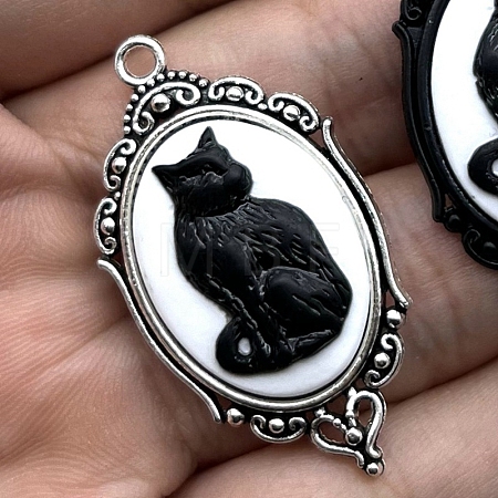 Tibetan Style Alloy Enamel Pendants PW-WG3399A-01-1