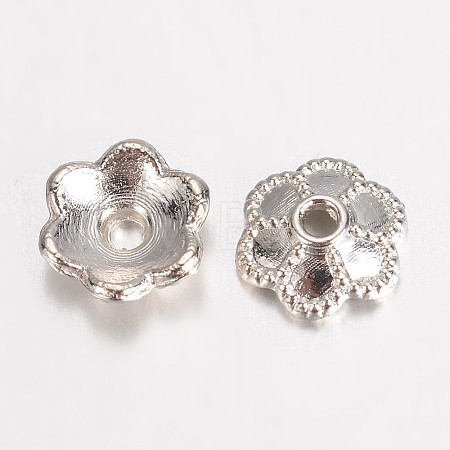 Alloy Bead Caps Enamel Settings X-PALLOY-D348-07P-1