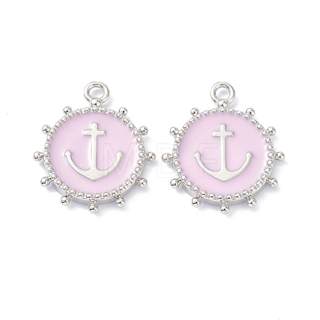 Eco-Friendly Stainless Steel Enamel Pendants STAS-C031-02P-02-1