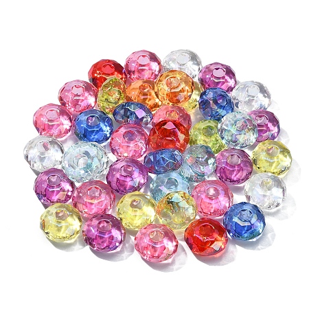 Transparent Acrylic European Beads FIND-CJC0003-54A-1