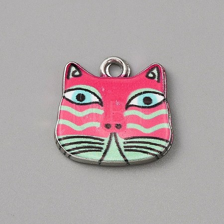 Alloy Enamel Pendants ENAM-CJC0006-52B-1
