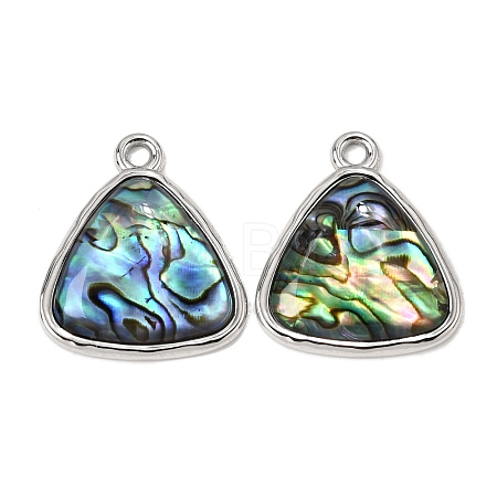 304 Stainless Steel & Natural Paua Shell Pendants SH-CBA7184-01E-P-1