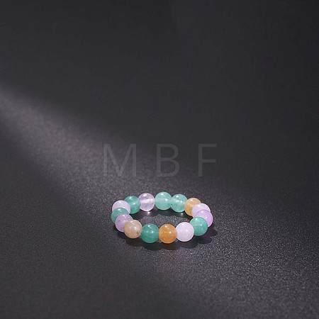 Natural Jade Stretchy Finger Rings FS-WG01730-41-1