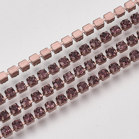 Electrophoresis Iron Rhinestone Strass Chains CHC-Q009-SS12-B08-1