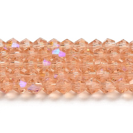Transparent Electroplate Glass Beads Strands LS-EGLA-A039-T4mm-L15-1
