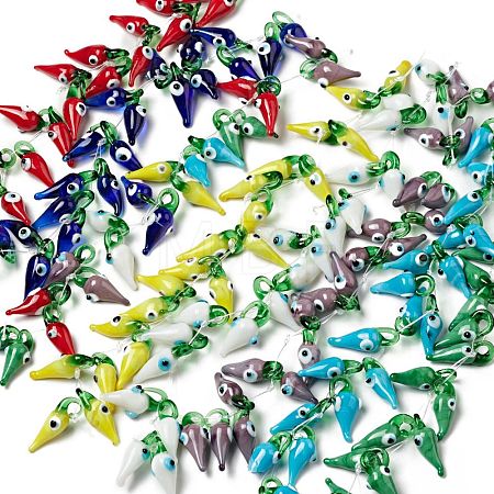 Handmade Lampwork Beads Strand LAMP-C008-01-1