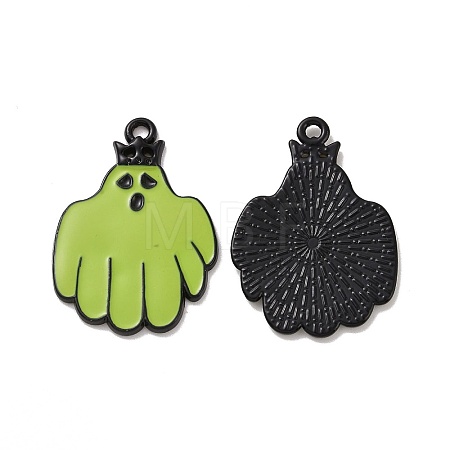 Halloween Theme Rack Plating Alloy Enamel Pendants PALLOY-O109-54EB-1