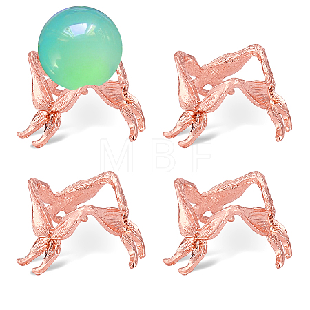 Alloy Crystal Ball Holders ODIS-WH0007-59B-RG-1