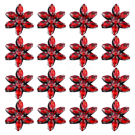16Pcs Glass Sew On Patches PATC-FG0003-86B-1