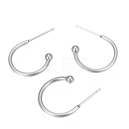Tarnish Resistant 304 Stainless Steel Earring Hooks STAS-K211-01P-A-1