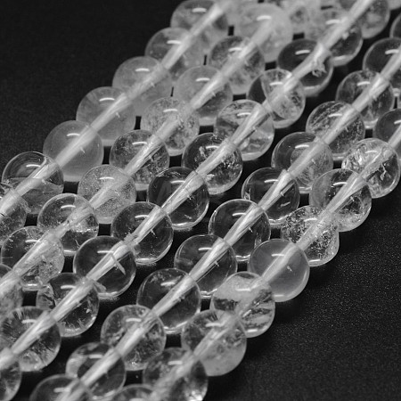 Natural Quartz Crystal Beads Strands X-G-F570-01-8mm-1