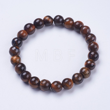 Natural Tiger Eye Beaded Stretch Bracelets BJEW-I253-8mm-27-1