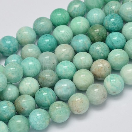 Natural Amazonite Beads Strands G-K068-03-12mm-1