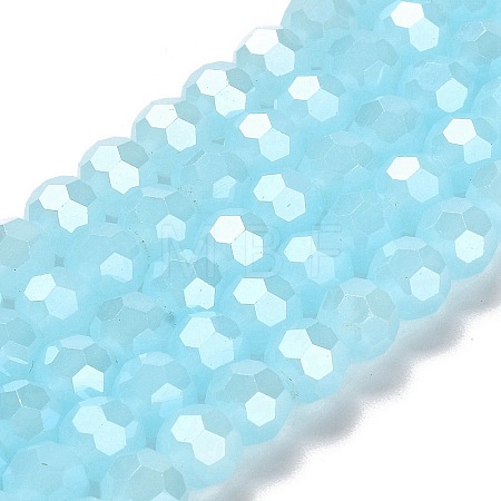 Electroplate Glass Beads Strands EGLA-A035-J8mm-A09-1