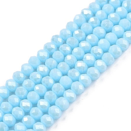 Electroplate Glass Beads Strands EGLA-A044-P3mm-A06-1
