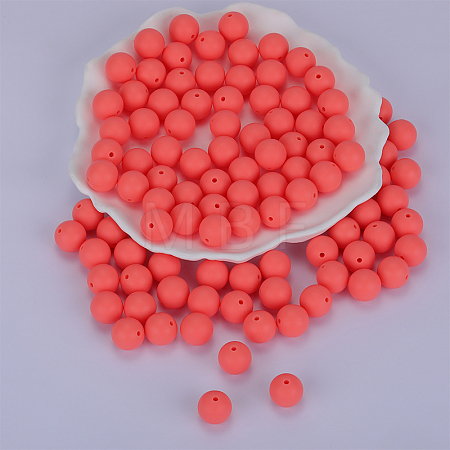 Round Silicone Focal Beads SI-JX0046A-107-1