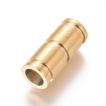 304 Stainless Steel Magnetic Clasps with Glue-in Ends STAS-G203-09G-1