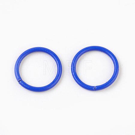 Spray Painted Iron Open Jump Rings IFIN-F149-B15-1