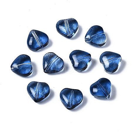 Transparent Spray Painted Glass Beads LS-X-GGLA-S054-012A-03-1