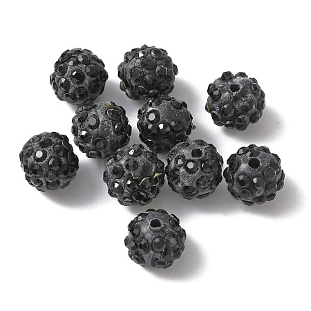 Handmade Polymer Clay Rhinestone Beads CLAY-WH0010-01B-1