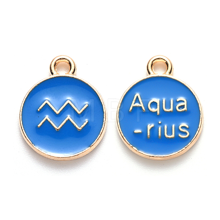 Alloy Enamel Pendants X-ENAM-S124-01A-02J-1