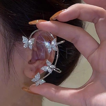 Alloy Rhinestone Cuff Earrings FS-WGFB378-04-1