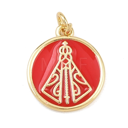Brass Enamel Pendants KK-L251-02G-G02-1
