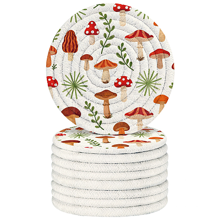Polyester & Cotton Woven Coasters AJEW-WH0874-001-1